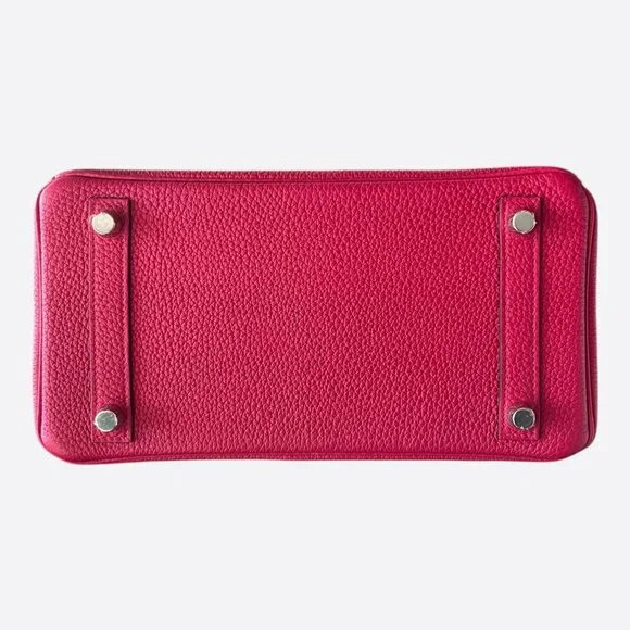 Hermes Pink Frambois Togo & Crocodile Touch Birkin 25 - Picture 5 of 8